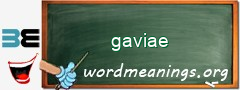 WordMeaning blackboard for gaviae